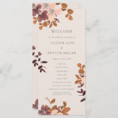 Garden Love Wedding Programma Programmakaart (Voorkant / Achterkant)