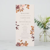 Garden Love Wedding Programma Programmakaart (Staand voorkant)