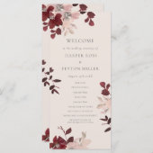 Garden Love Wedding Programma Programmakaart (Voorkant / Achterkant)