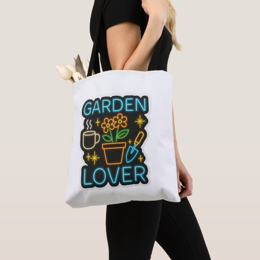 Garden Lover Canvas tas – Neon Style. (Dichtbij)
