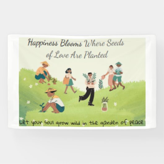 Garden Lover Quote Vinyl Banner – 2.5'x4'. (Horizontaal)