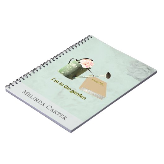 Garden Lover's Rustic Elegant Custom Notebook Notitieboek (Linkerzijde)