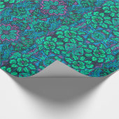 Garden Magic Flowers Bohemian Arabesque Mint Green Cadeaupapier (Hoek)