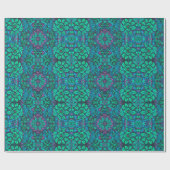 Garden Magic Flowers Bohemian Arabesque Mint Green Cadeaupapier (Vlak)