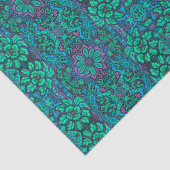Garden Magic Flowers Bohemian Arabesque Mint Green Tissuepapier (Detail)