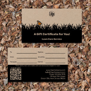 Garden Maintenance Service Cadeaubon Visitekaartje