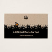 Garden Maintenance Service Cadeaubon Visitekaartje (Voorkant)
