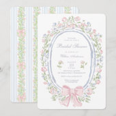 Garden Manor Painted Flowers Bridal Shower Kaart (Voorkant / Achterkant)