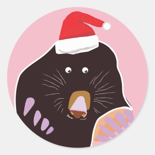Garden Mole Kerst sticker (Voorkant)