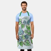 Garden Momma Green Leaves Schort (Gedragen)