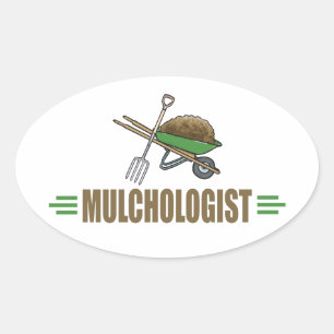 Garden Mulching Ovale Sticker