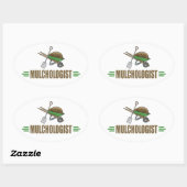 Garden Mulching Ovale Sticker (Vel)