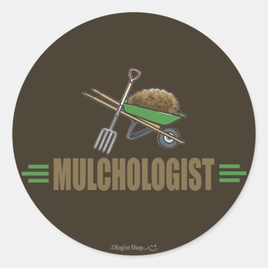 Garden Mulching Ronde Sticker (Voorkant)