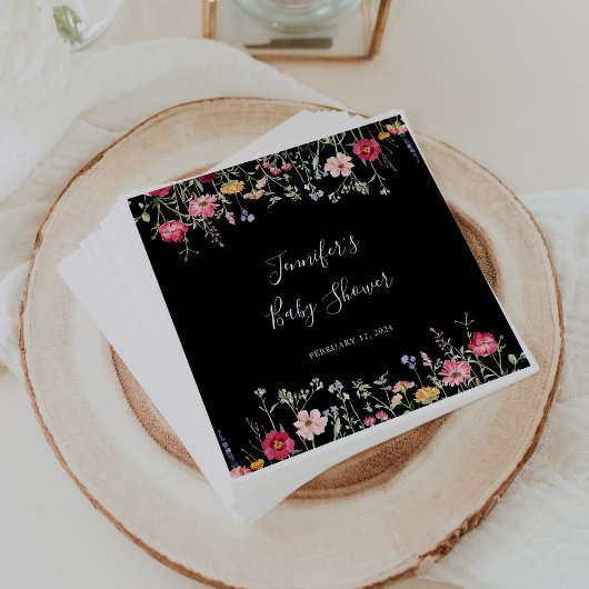 Garden Multicolor Wildflower Baby shower Servet