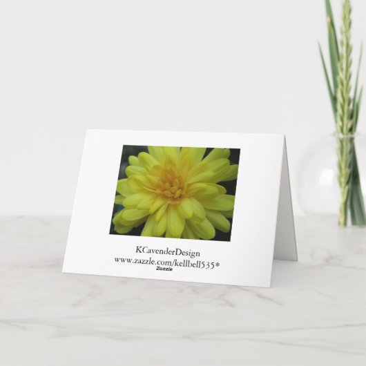 Garden Mum "Get well soon!" Card Kaart (Achterkant)