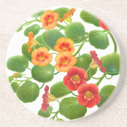 Garden Nasturtium drijft uw Onderzetter (Voorkant)