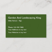 Garden Nursery Landscaper Visitekaartje (Achterkant)