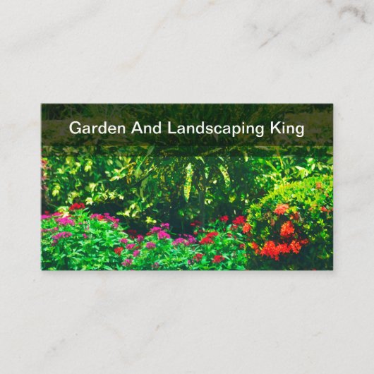 Garden Nursery Landscaper Visitekaartje (Voorkant)