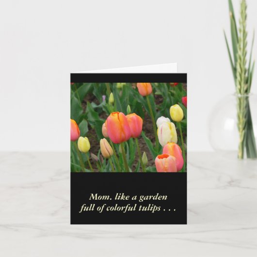 "GARDEN OF COLORFUL TULIPS", KAART MOEDERDAG (Voorkant)