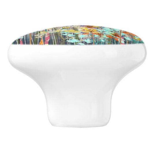 Garden of Dreams - Natuur Geïnspireerde Bloemenkun Keramische Knop (Zijkant)