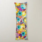 Garden of Dreams - Natuur Geïnspireerde Bloemenkun Lichaamskussen (Achterkant (Verticaal))