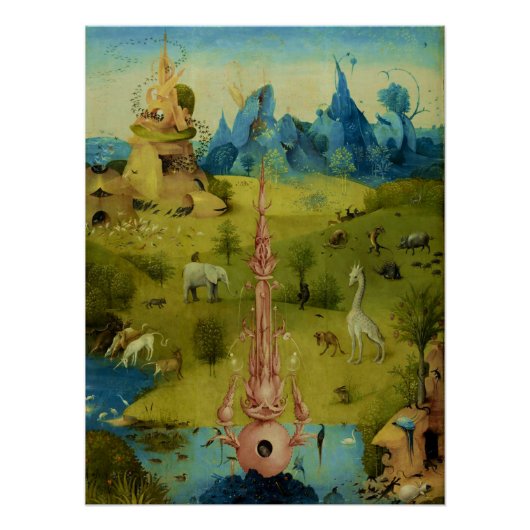 Garden of Eden - Hieronymus Bosch Perfect Poster (Voorkant)