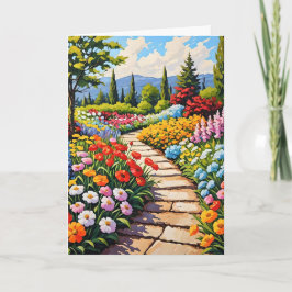 Garden of Flowers Greetings Card Kaart