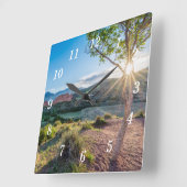 Garden of Gods Tree Sunburst Wandklok (Hoek)