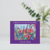 Garden of Joy Lavender Daughter Verjaardag Briefka Briefkaart (Staand voorkant)