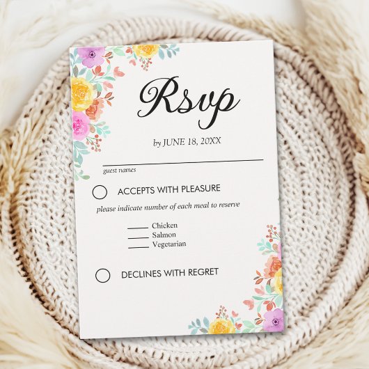 Garden of Love – A Wedding in Spring Blossom RSVP Kaartje
