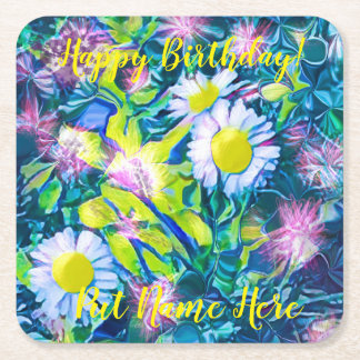 Garden of Love Wildflowers Birthday Napkins Kartonnen Onderzetters