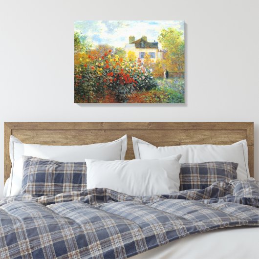 Garden of Monet at Argenteuil Fine Art Canvas Afdruk (Insitu (Slaapkamer))