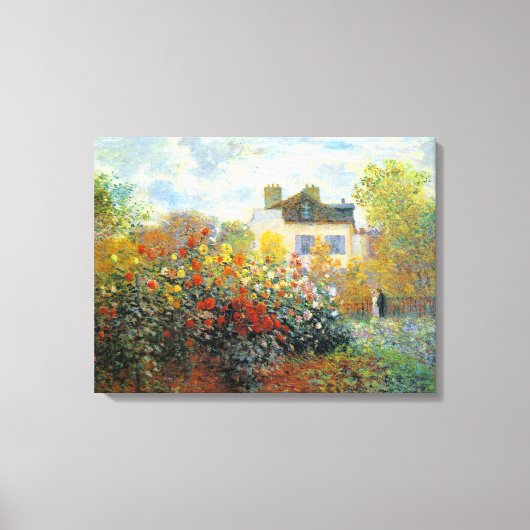 Garden of Monet at Argenteuil Fine Art Canvas Afdruk (Voorkant)