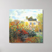 Garden of Monet at Argenteuil Fine Art Canvas Afdruk (Voorkant)