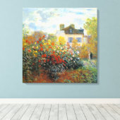 Garden of Monet at Argenteuil Fine Art Canvas Afdruk (Insitu (Houten vloer))