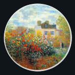 Garden of Monet at Argenteuil Fine Art Keramische Knop<br><div class="desc">De tuin van Monet in Argenteuil is een schilderij van de Franse kunstenaar Claude Monet c.,  die een schilderij van het impressionisme is. 1873,  met een mooie tuin met zijn vrouw en een mooie tuin op de achtergrond.</div>