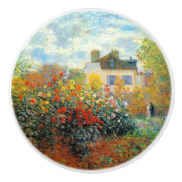 Garden of Monet at Argenteuil Fine Art Keramische Knop
