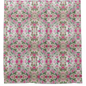 Garden of Pink Roses Tiled Douchegordijn (Voorkant)