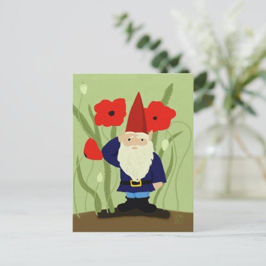 Garden of Remembrance Gnome Briefkaart (Staand voorkant)