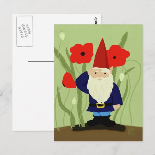 Garden of Remembrance Gnome Briefkaart (Voorkant / Achterkant)