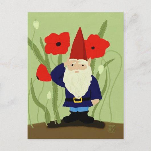 Garden of Remembrance Gnome Briefkaart (Voorkant)
