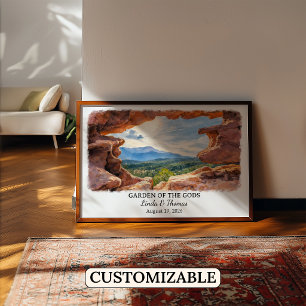 Garden of the Gods Colorado Poster, Aquarel Poster