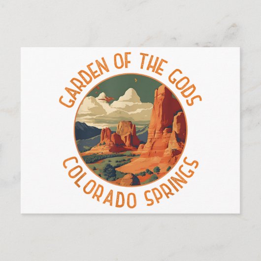 Garden of the Gods Colorado Springs Distress Cir Briefkaart (Voorkant)