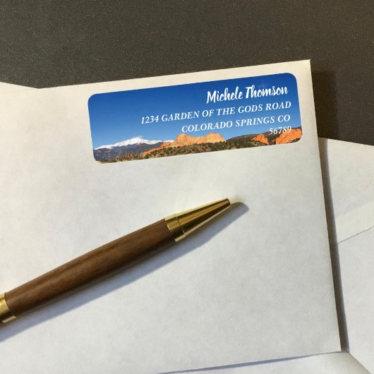 Garden of the Gods & Snow Capped Pikes Peak Etiket