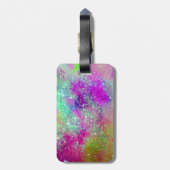 GARDEN OF THE LOST SHADOWS - Pink Paars Aqua Blue Bagagelabel (Achterkant verticaal)