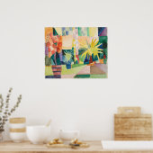 "Garden on Lake Thun" Art poster (Keuken)