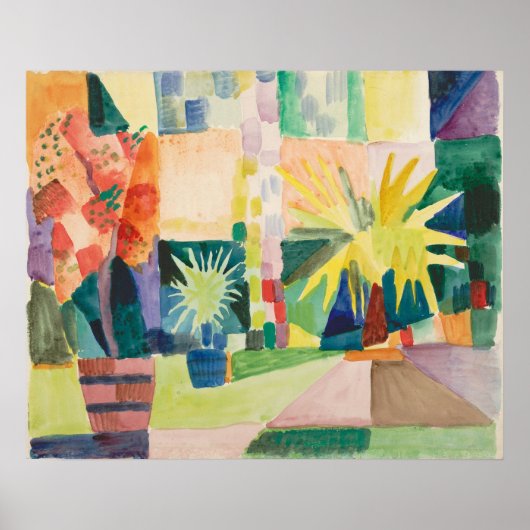 "Garden on Lake Thun" Art poster (Voorkant)
