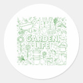 Garden Pack Ronde Sticker (Voorkant)