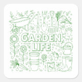 Garden Pack Vierkante Sticker (Voorkant)