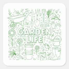 Garden Pack Vierkante Sticker